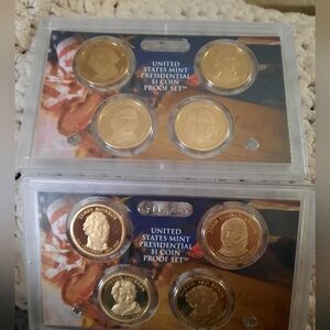 US MINT Presidental Dollar Proof Sets 2007 And 2008